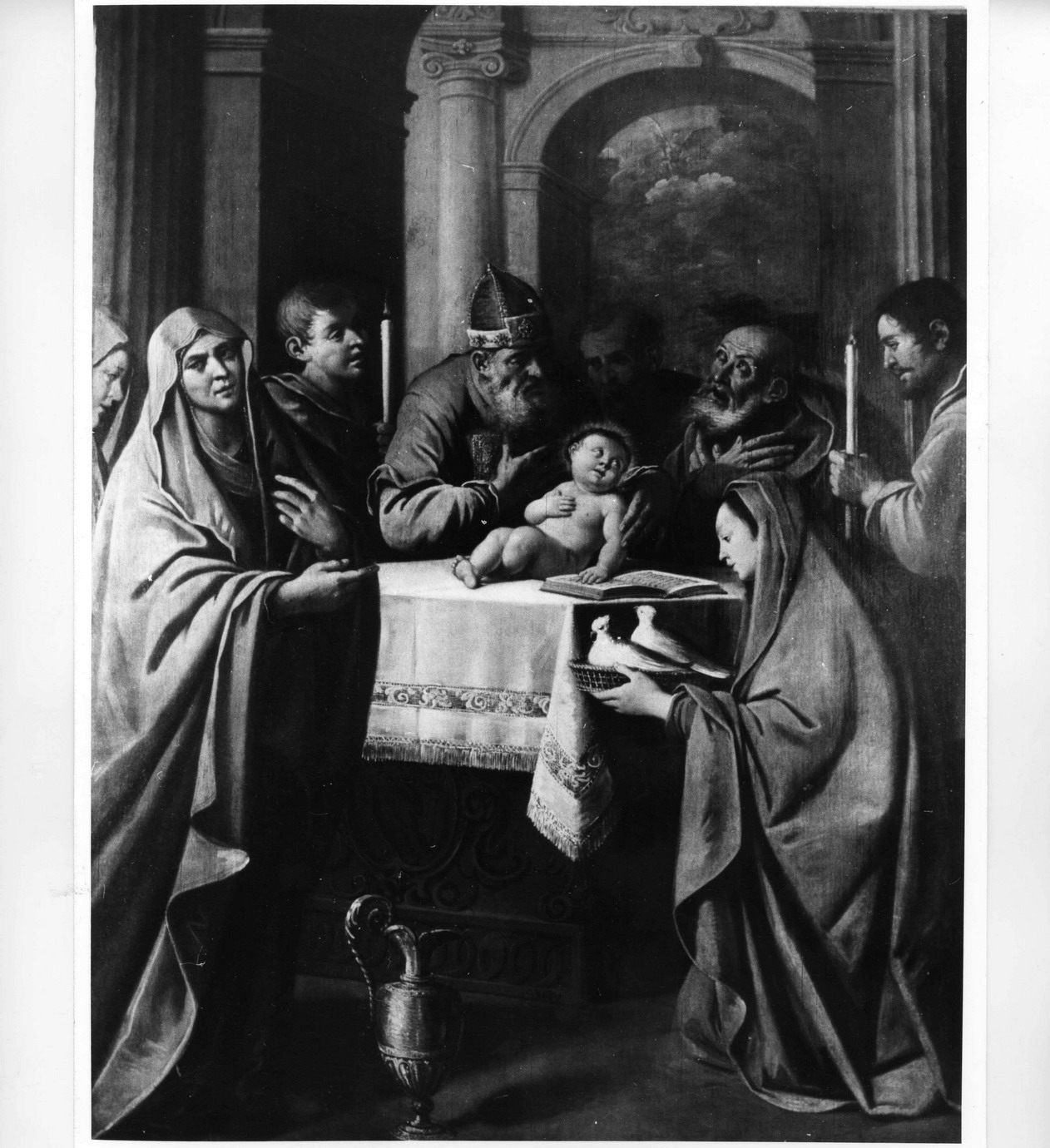 presentazione di Gesù al tempio (dipinto) - ambito emiliano (metà sec. XVII)