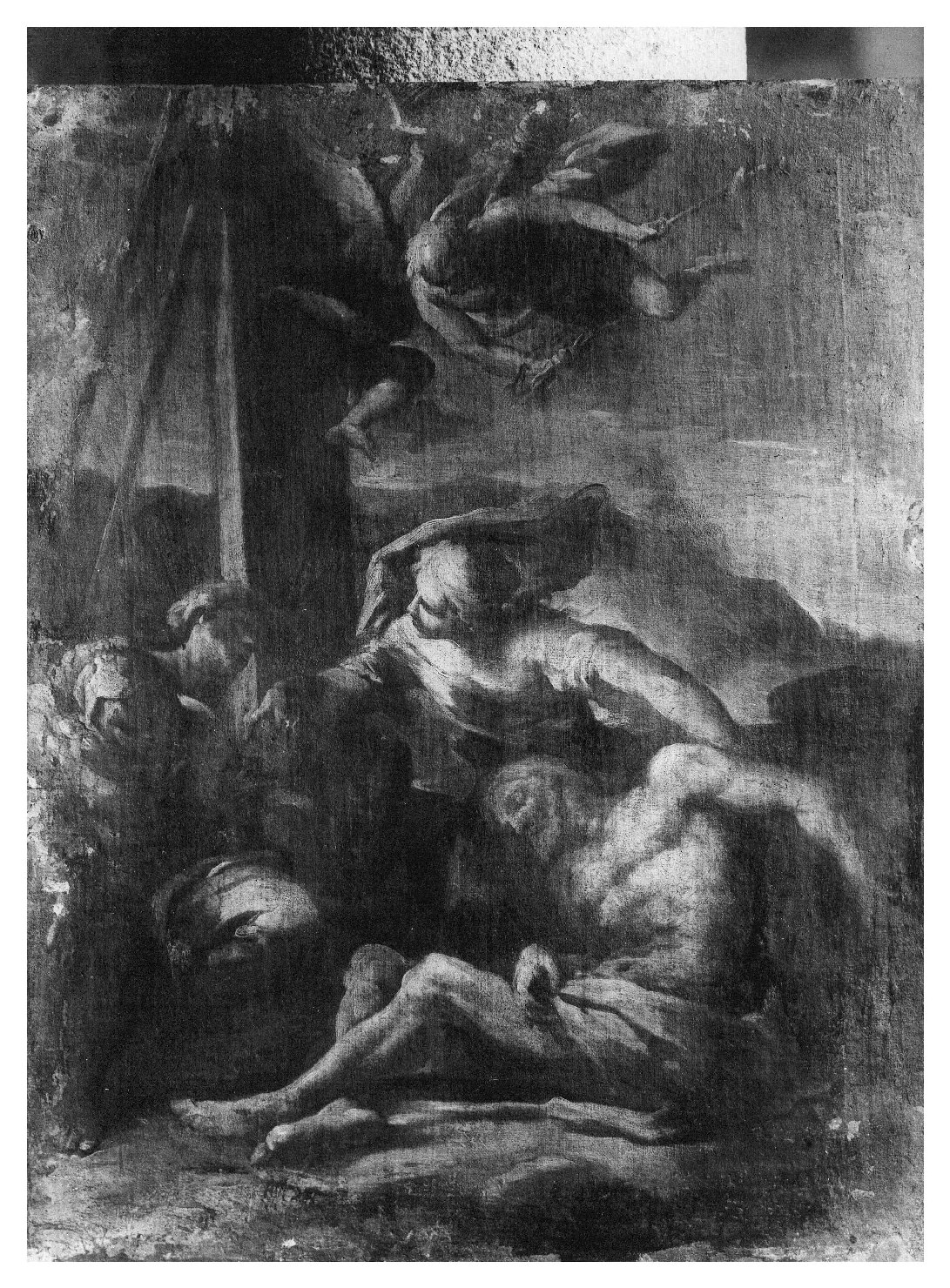 deposizione di Cristo dalla croce (dipinto) - ambito emiliano (seconda metà sec. XVII)