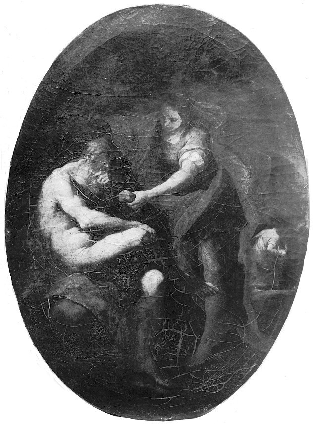 Rea e Saturno, Rea e Saturno (dipinto, opera isolata) di Vellani Francesco (sec. XVIII)