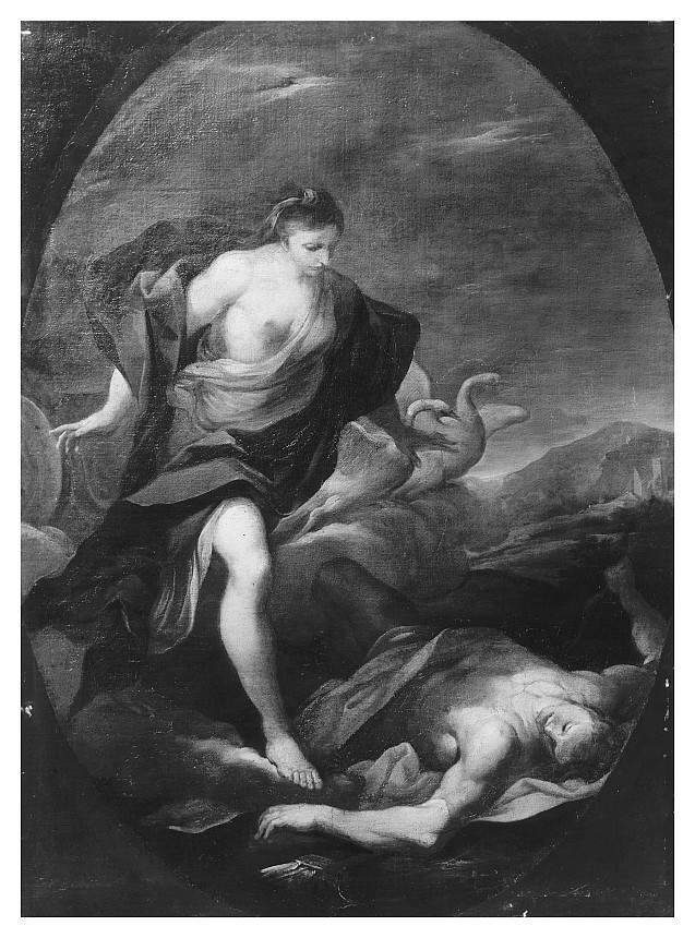 Diana ed Endimione, Diana ed Endimione (dipinto, opera isolata) di Vellani Francesco (sec. XVIII)