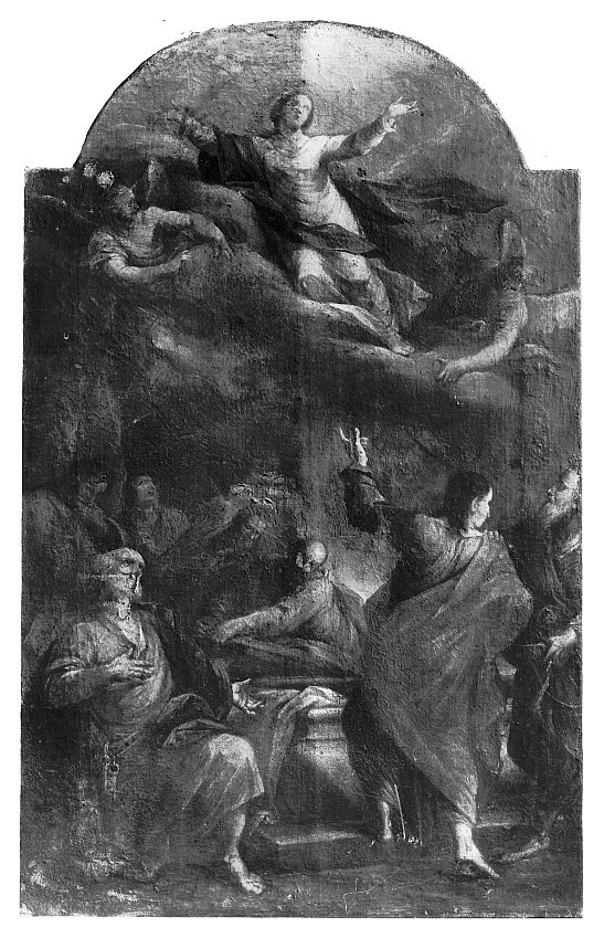 L'assunta, Madonna Assunta con angeli (dipinto, opera isolata) di Vellani Francesco (sec. XVIII)