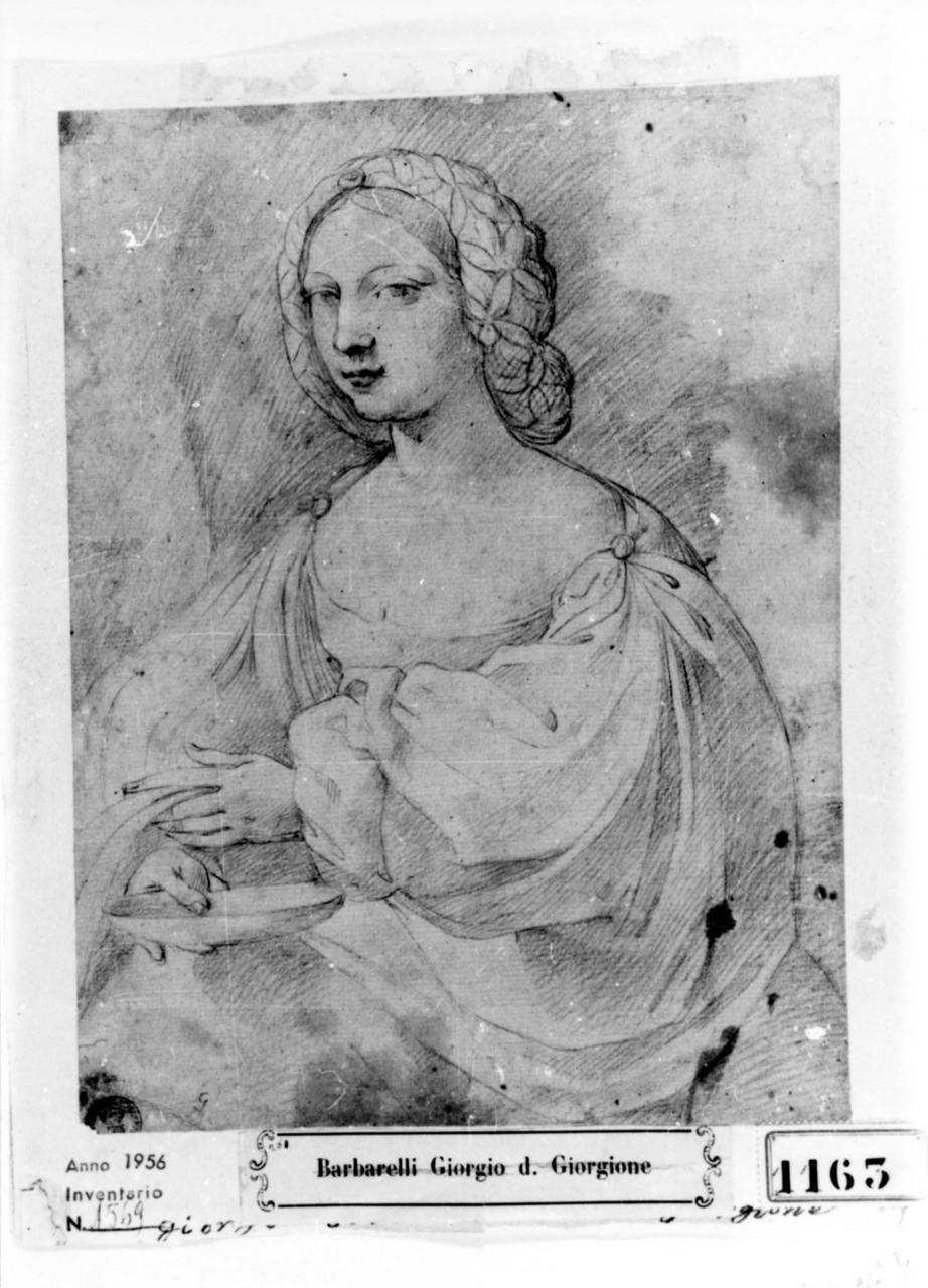 ritratto di gentildonna (disegno) - ambito italiano (sec. XVII)