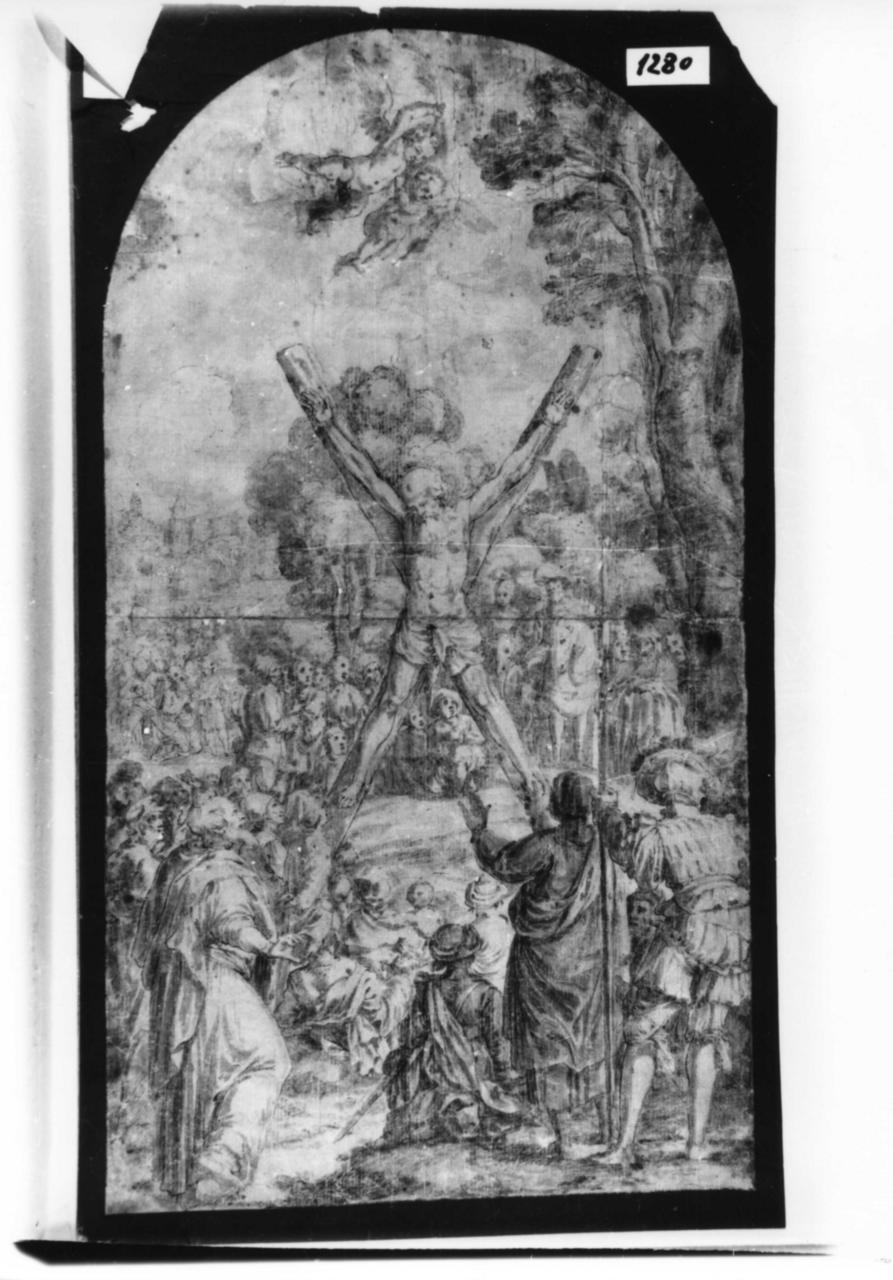 crocifissione di Sant'Andrea (disegno) - ambito romano (sec. XVI)