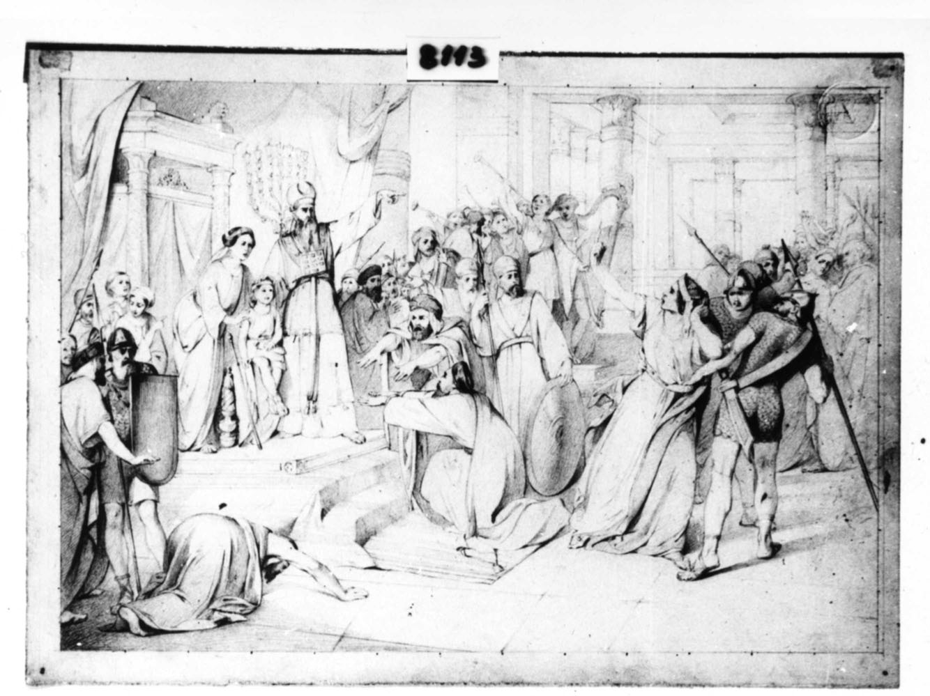 Il Giudizio di Salomone, Giudizio di Salomone (disegno, coppia) - ambito italiano (inizio sec. XIX)