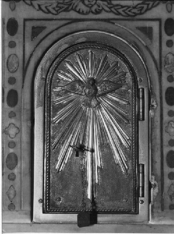 colomba dello Spirito Santo (sportello di tabernacolo, elemento d'insieme) - PRODUZIONE LIGURE (secc. XIX/ XX)