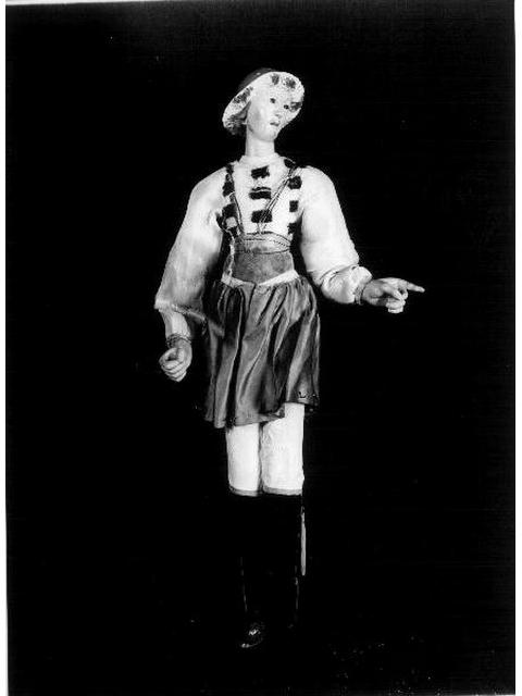 figura maschile (statuetta di presepio, elemento d'insieme) - produzione italiana (ultimo quarto sec. XVIII)
