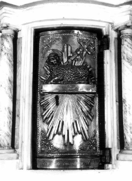 SIMBOLO EUCARISTICO (sportello di tabernacolo, elemento d'insieme) - PRODUZIONE LIGURE (sec. XX)