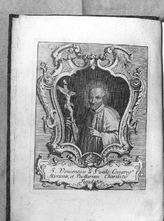 San Vincenzo dè Paoli (stampa) di Perfetti Pietro (sec. XVIII)