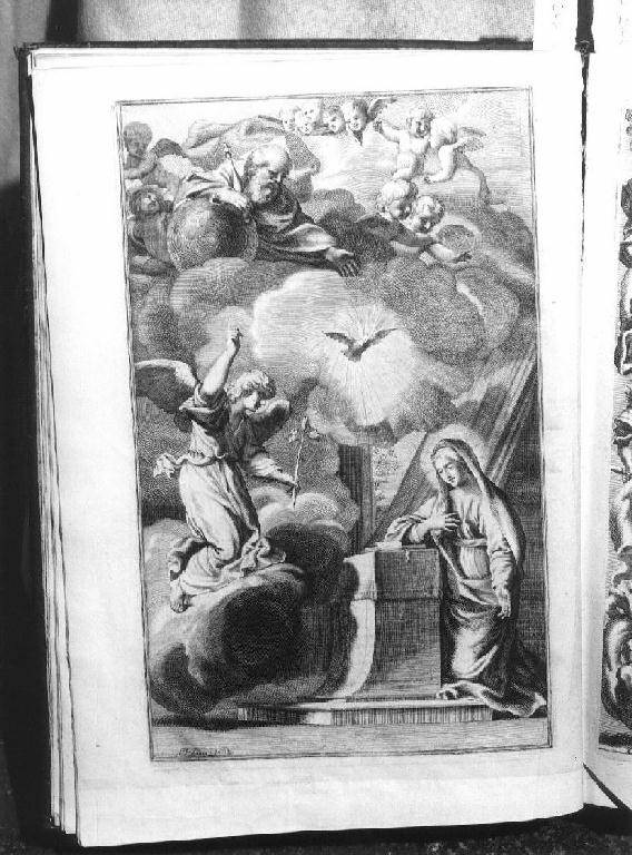 Annunciazione e Dio Padre (stampa, elemento d'insieme) di Houat Francois (sec. XVII)