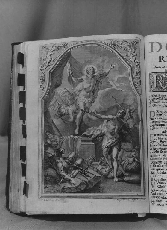 RESURREZIONE DI CRISTO (stampa) di Vleughels Nicolas, Heylbrouck Michael (sec. XVIII)