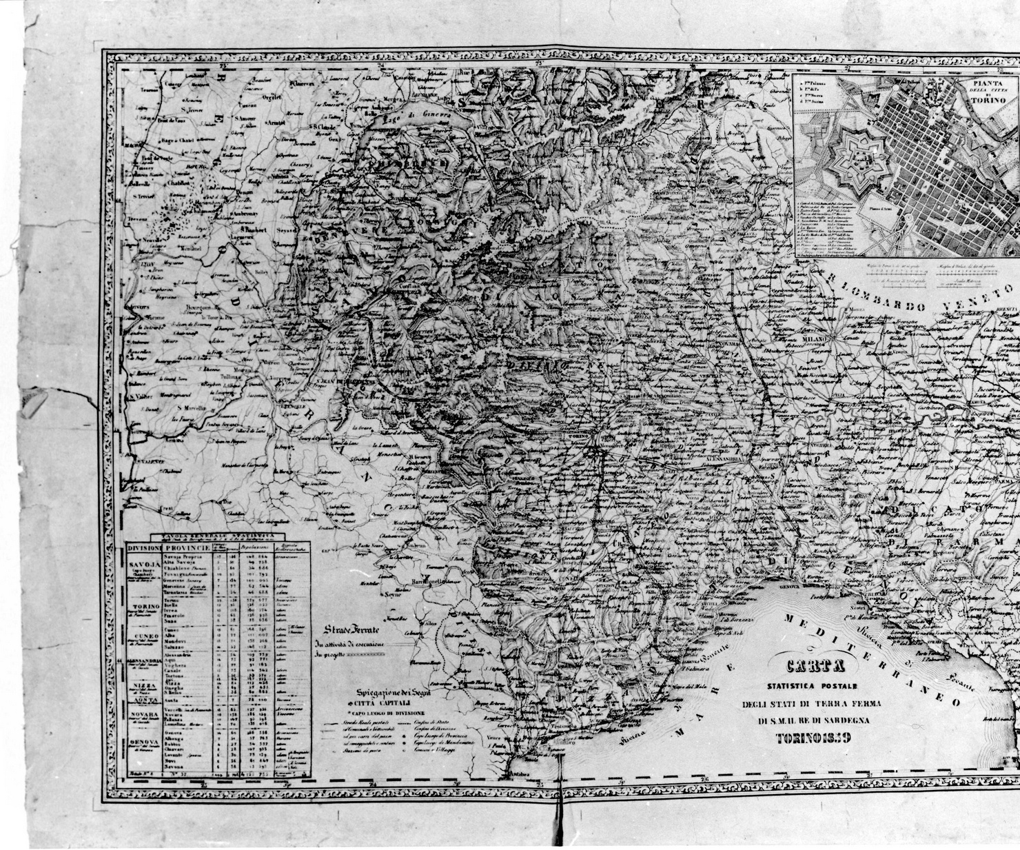 carta geografica (stampa) - ambito piemontese (sec. XIX)