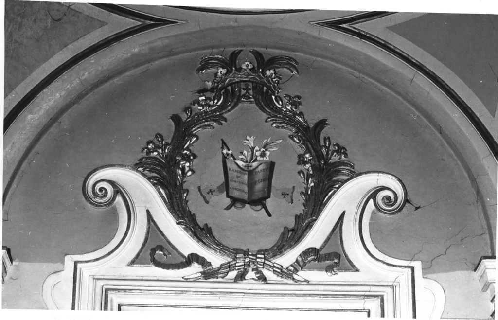 simboli del Beato Andrea Conti (dipinto) - ambito laziale (fine sec. XIX)