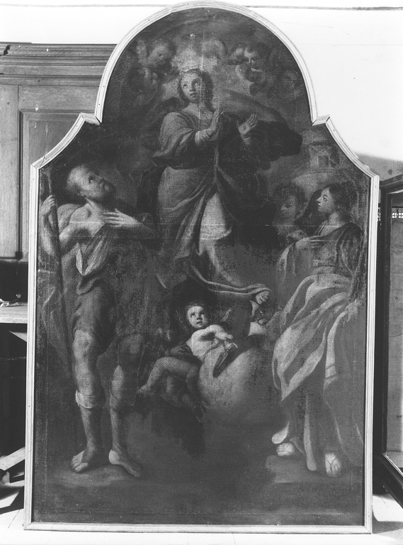 Madonna e Santi (dipinto) di Capricci Gaspare (seconda metà sec. XVIII)