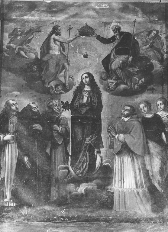incoronazione di Maria Vergine (dipinto) di Pulzone Scipione (maniera) (fine sec. XVI)
