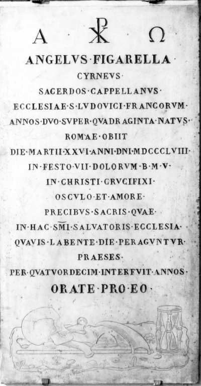 lastra tombale - ambito romano (sec. XIX)