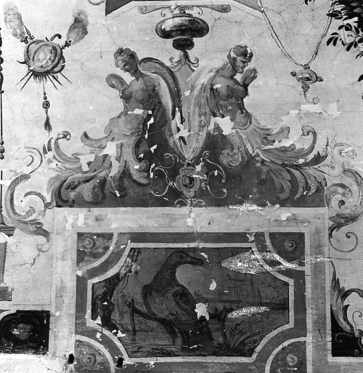 motivi decorativi a grottesche (dipinto) di Gagliardi Giovanni, Morlacchi Alessio (seconda metà sec. XVI)