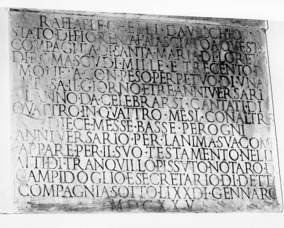 lapide - ambito romano (sec. XVII)