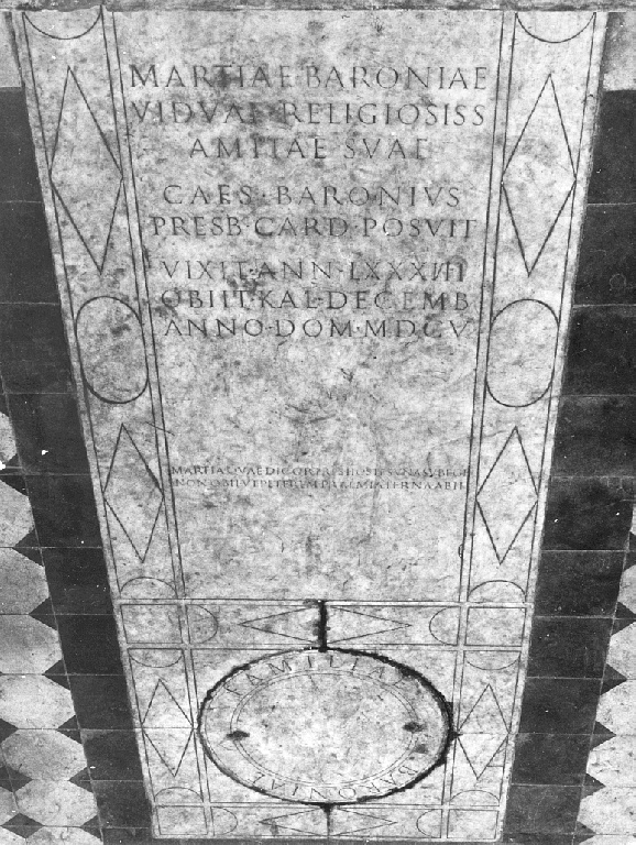 lastra tombale - ambito romano (sec. XVII)