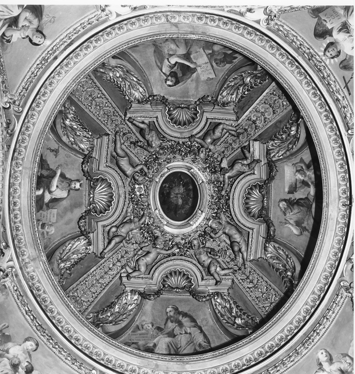 profeta con angioletto (dipinto) di Belloli Andrea (sec. XIX)