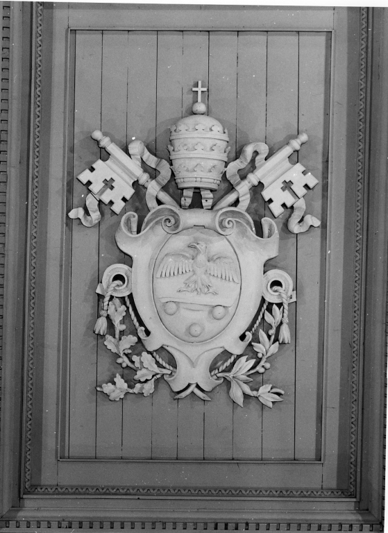 stemma papale di Pio XI (scultura) - ambito italiano (sec. XX)