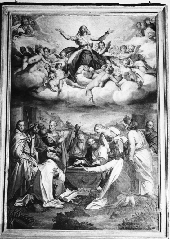 assunzione della Madonna (dipinto) di Zuccari Federico (cerchia) (secc. XVI/ XVII)