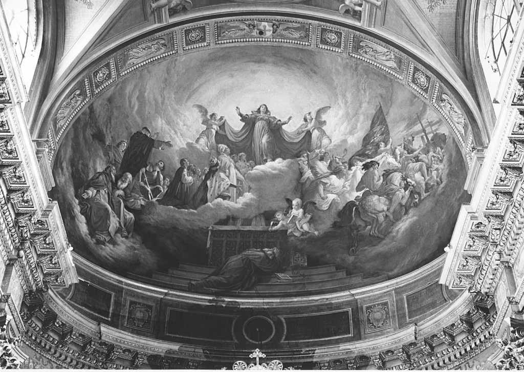 visione di San Bonaventura (dipinto) di Mariani Cesare (sec. XIX)