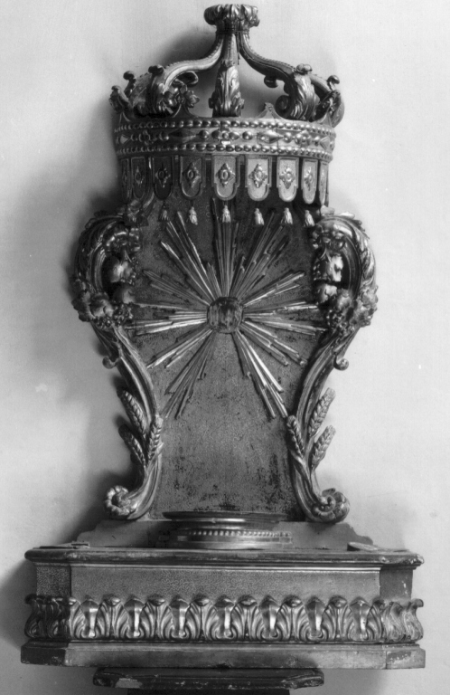 tronetto per esposizione eucaristica - a edicola - ambito romano (fine/inizio secc. XVII/ XVIII)