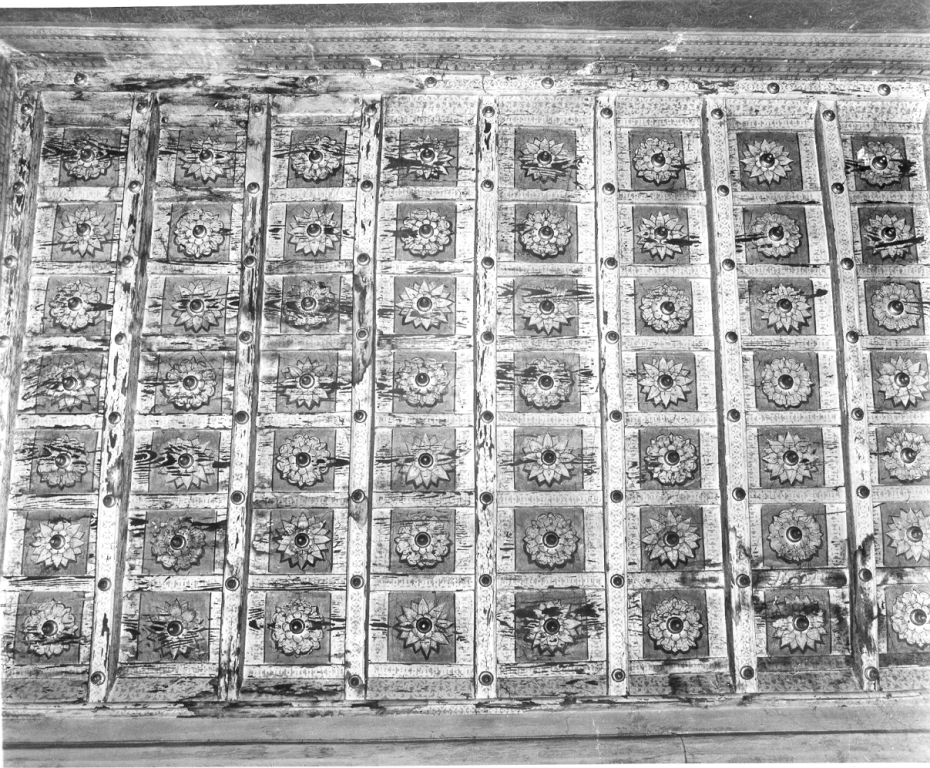 soffitto a cassettoni - ambito romano (seconda metà sec. XVI)