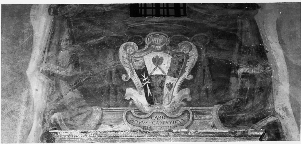 stemma del Commendatore di S. Spirito Pietro Campori (dipinto, complesso decorativo) - ambito romano (prima metà sec. XVIII)