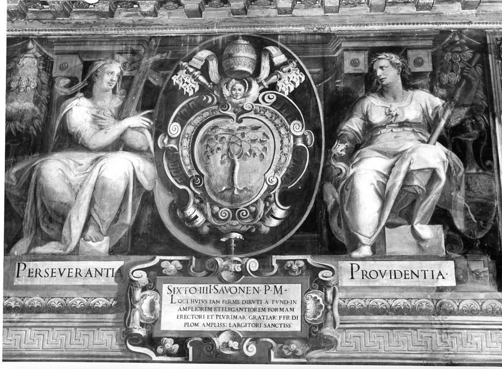 stemma papale di Sisto IV (dipinto, ciclo) - ambito romano (seconda metà sec. XVI)