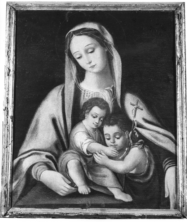 Madonna con Bambino e San Giovannino (dipinto, opera isolata) - ambito veneto (sec. XVI)