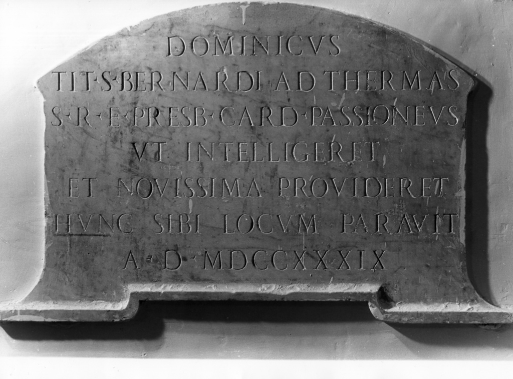 lapide documentaria - ambito laziale (sec. XVIII)