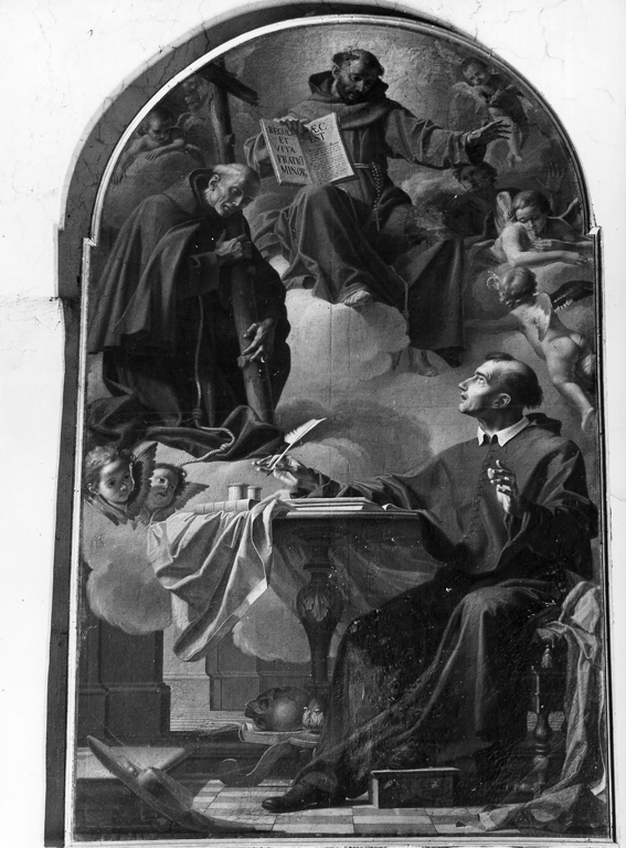 San Bonaventura, San Pietro d'Alcantara, San Francesco d'Assisi (dipinto) - ambito romano (sec. XVIII)