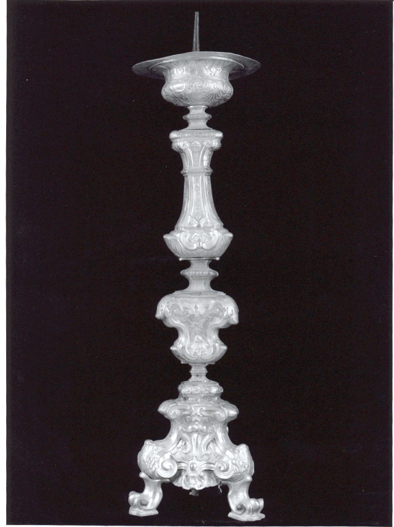 candeliere d'altare, serie - ambito romano (fine sec. XVIII)