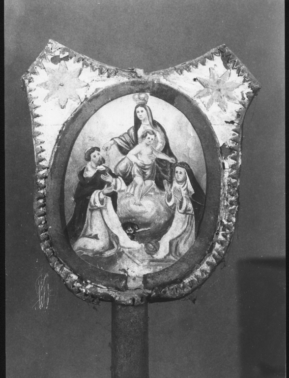 Madonna del Rosario con San Domenico e Santa Caterina da Siena (dipinto, serie) - ambito laziale (prima metà sec. XIX, sec. XX)