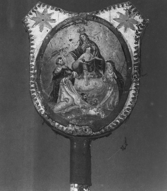 Madonna del Rosario con San Domenico e Santa Caterina da Siena (dipinto, serie) - ambito laziale (sec. XIX)