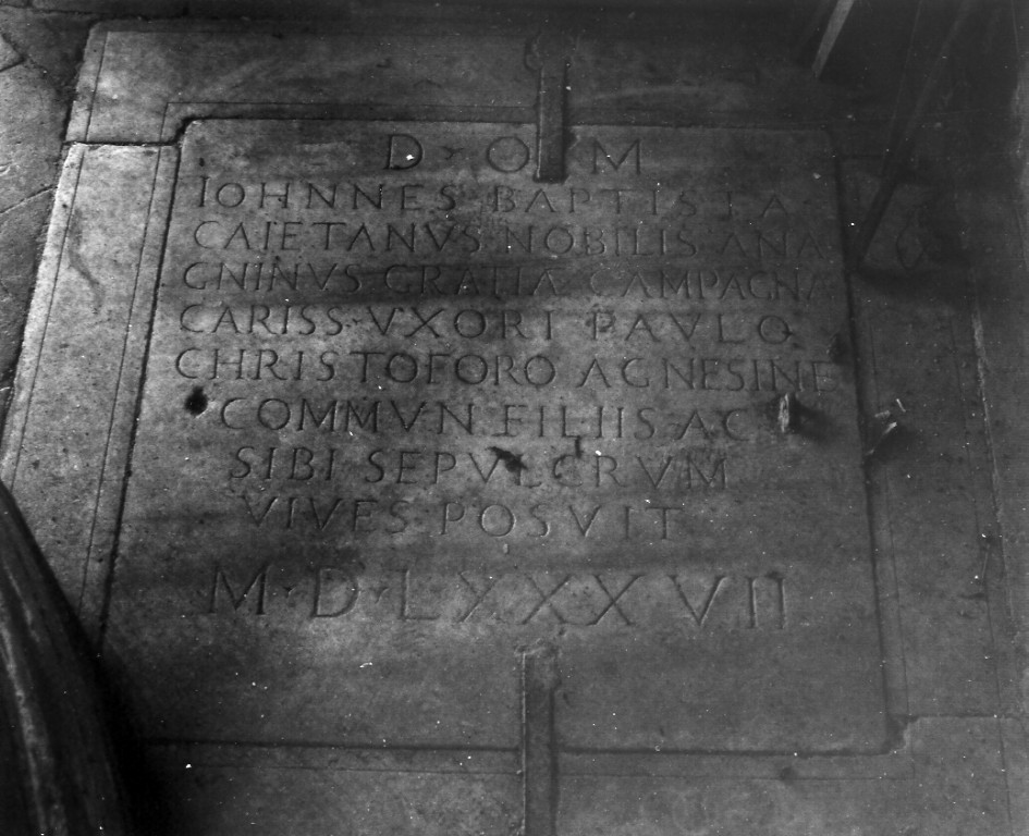 lapide - ambito laziale (sec. XVI)