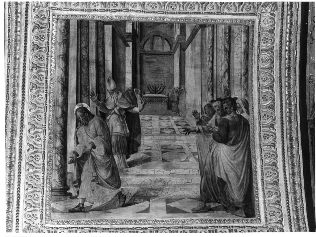 San Gioacchino cacciato dal tempio (dipinto) di Siciolante Girolamo (e aiuti) (sec. XVI)
