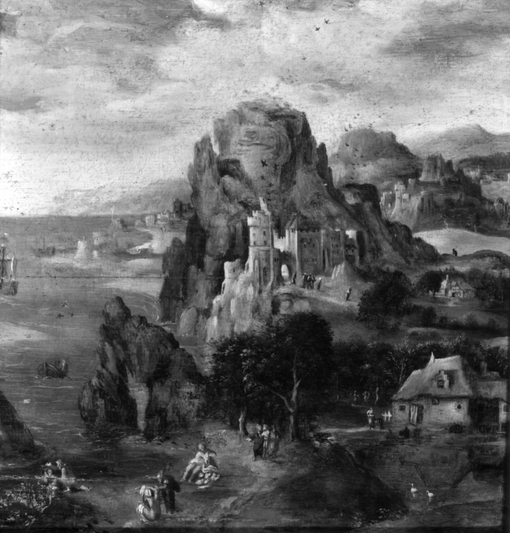 Paesaggio con figure (dipinto) di Patenier Joachim (sec. XVI)