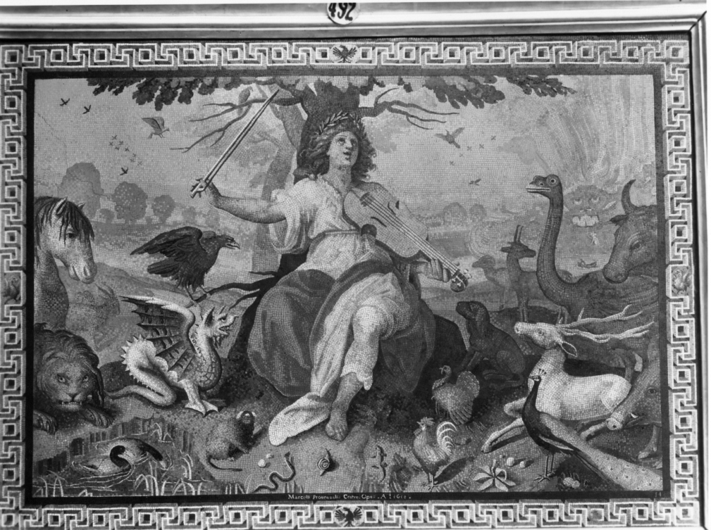 Orfeo (decorazione musiva) di Provenzale Marcello (sec. XVII)