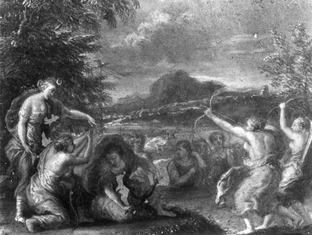 La caccia di Diana (dipinto) di Locatelli Pietro (attribuito) (sec. XVII)
