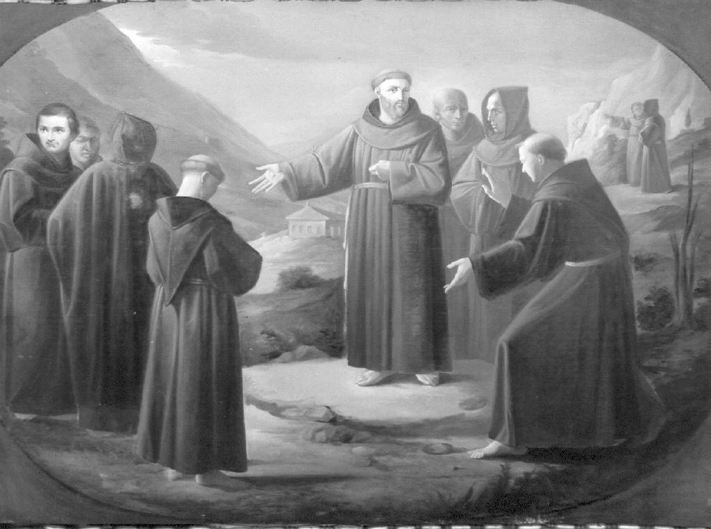 San Francesco manda i suoi compagni nel mondo (dipinto) di Loffredo Bonaventura (sec. XIX)
