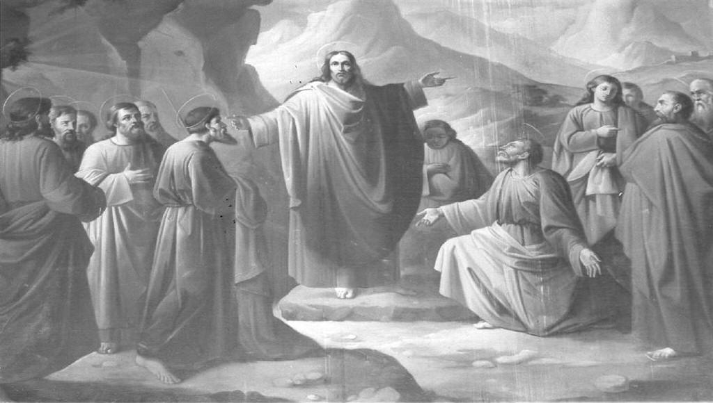 Il Redentore tra gli Apostoli (dipinto) di Loffredo Bonaventura (sec. XIX)