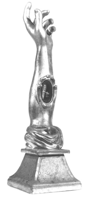 reliquiario antropomorfo - a braccio - ambito romano (sec. XVIII)