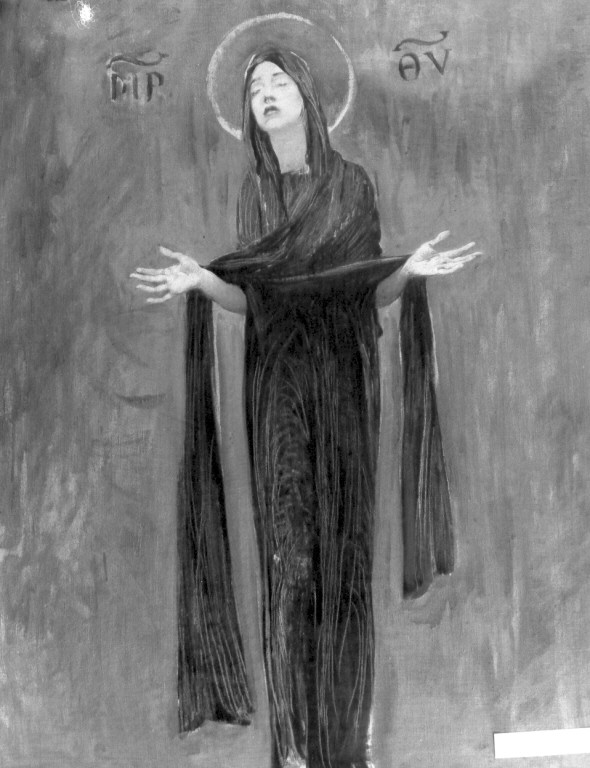 Madonna addolorata (dipinto) di Sartorio Giulio Aristide (fine/inizio secc. XIX/ XX)