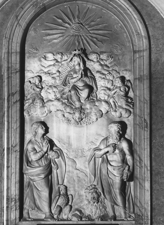 Incoronazione della Vergine (pala d'altare) di Ferrucci Pompeo (sec. XVII)