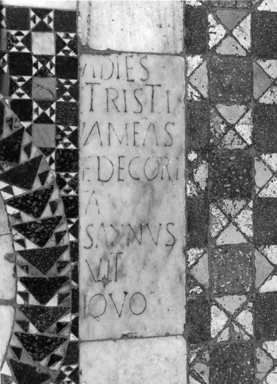 lastra tombale - ambito romano (sec. XII)