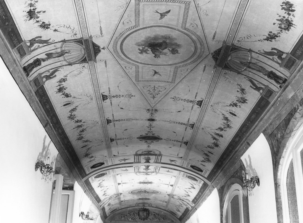 Decorazione a grottesca (soffitto dipinto) - ambito romano (sec. XIX)