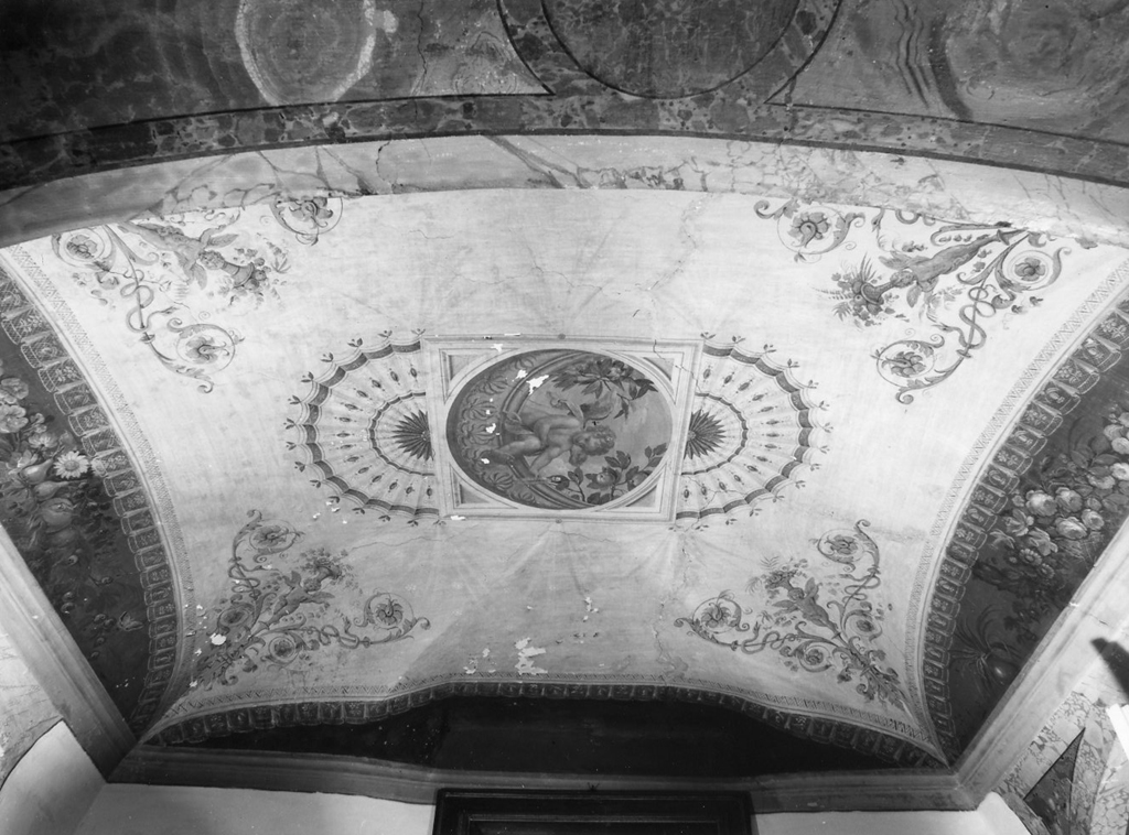 Decorazione a grottesca (soffitto dipinto) - ambito romano (sec. XIX)