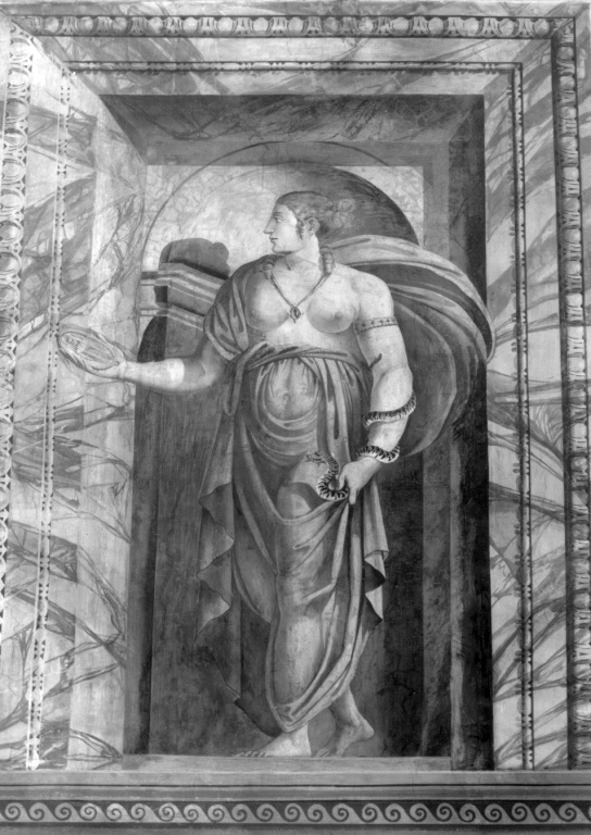Prudenza (dipinto, complesso decorativo) - ambito romano (sec. XVI)